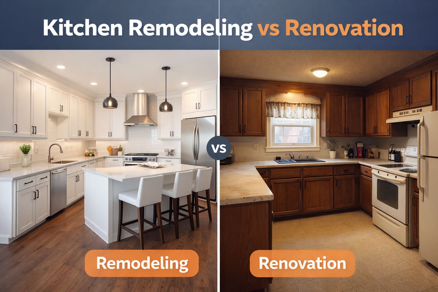 Kitchen Remodeling vs. Renovation
